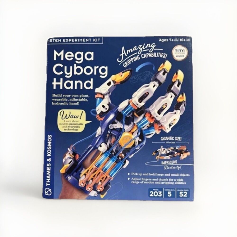 Mega Cyborg Hand STEM Experiment Kit | Build Your Own GIANT Hydraulic OPEN BOX